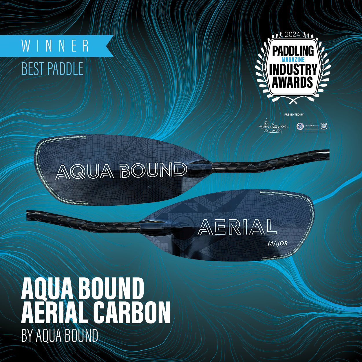 Aquabound Aerial Major Carbon Fixed Crankshaft 1pc Paddle