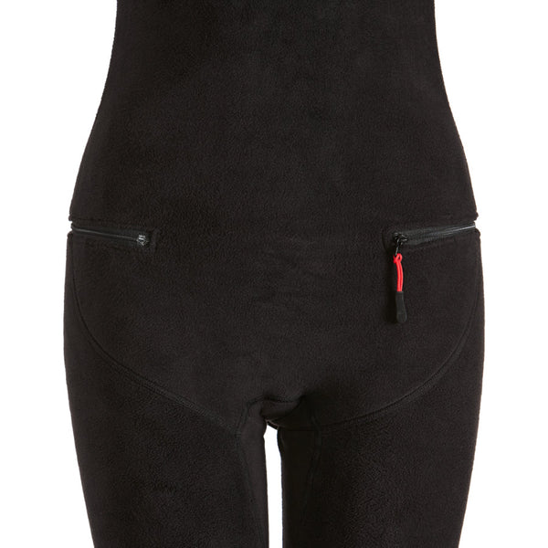 IR Women's Thick Skin Union Suit w/Zip Large Black